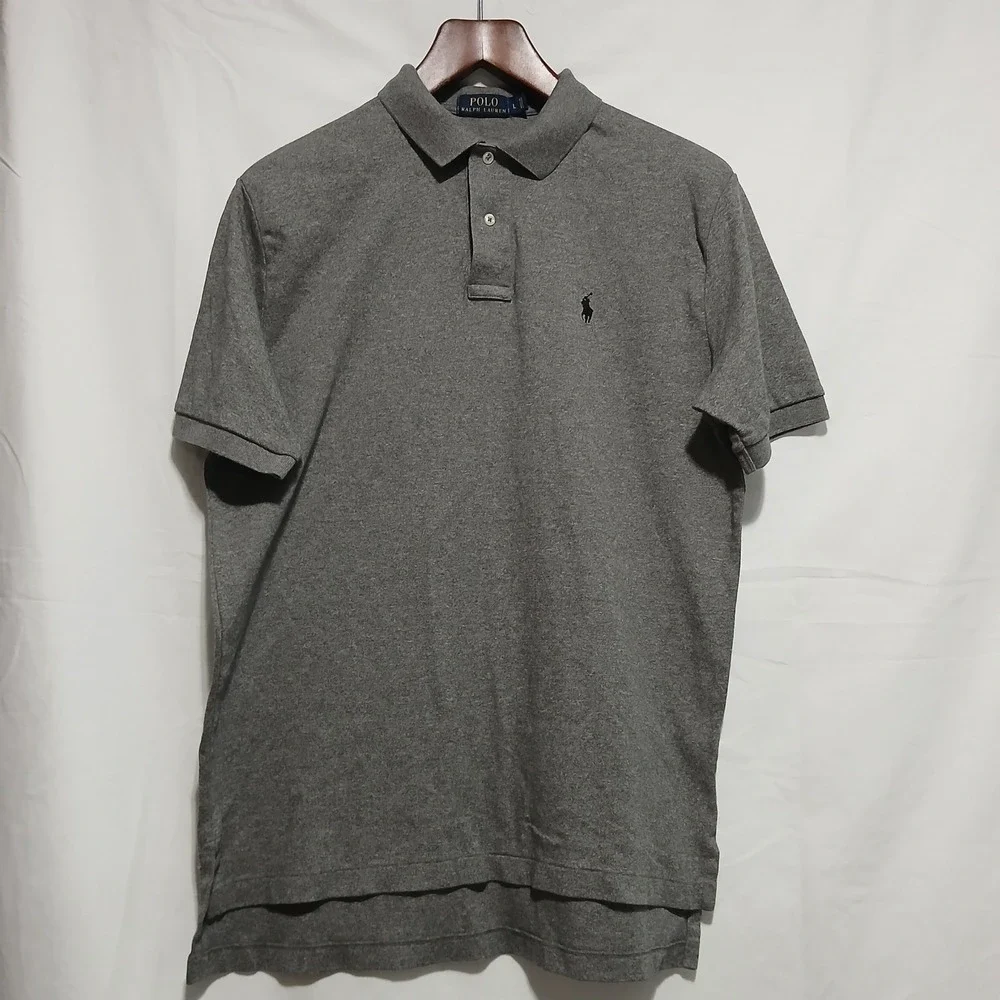 Polo‎ Ralph Lauren Polo Shirt Classic Fit Short Sleeve Casual Gray L